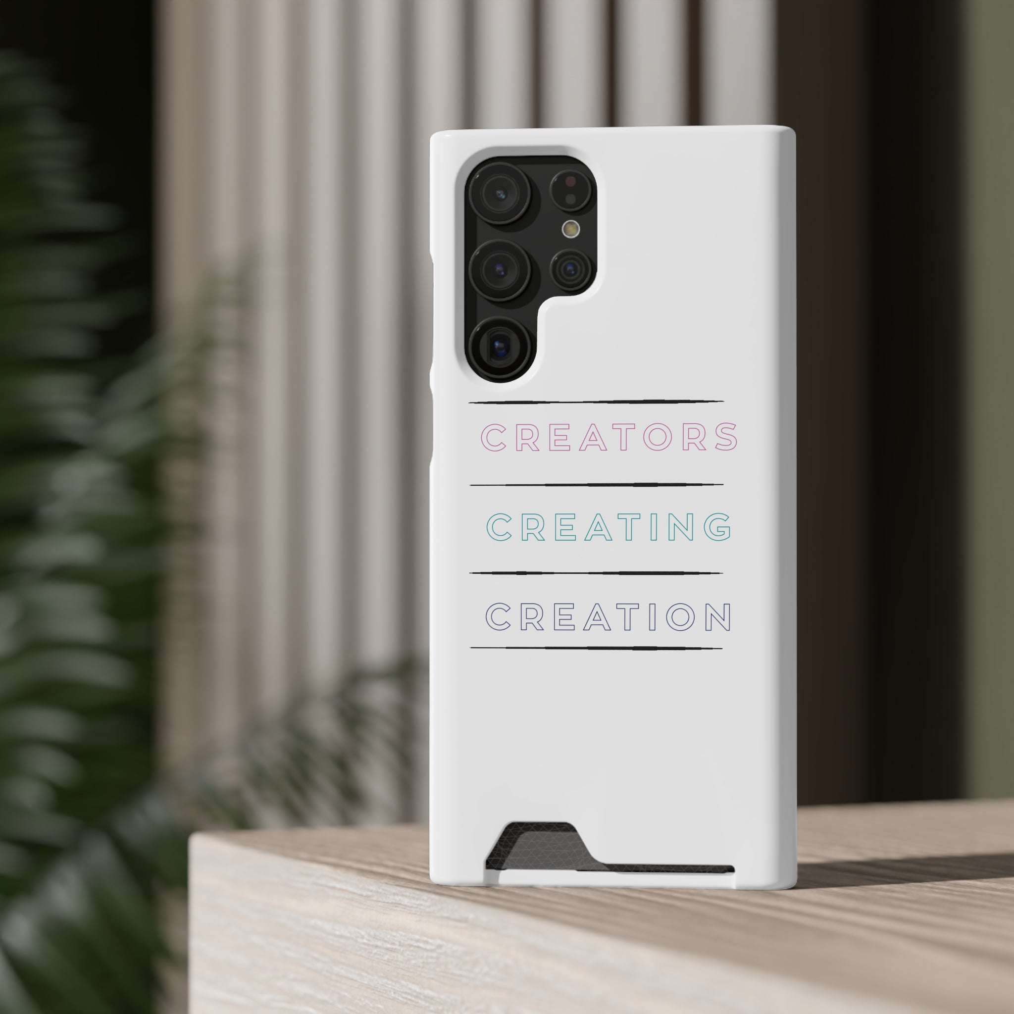 Inspirational Phone Case with Card Holder - Perfect for Creators - Angstrom