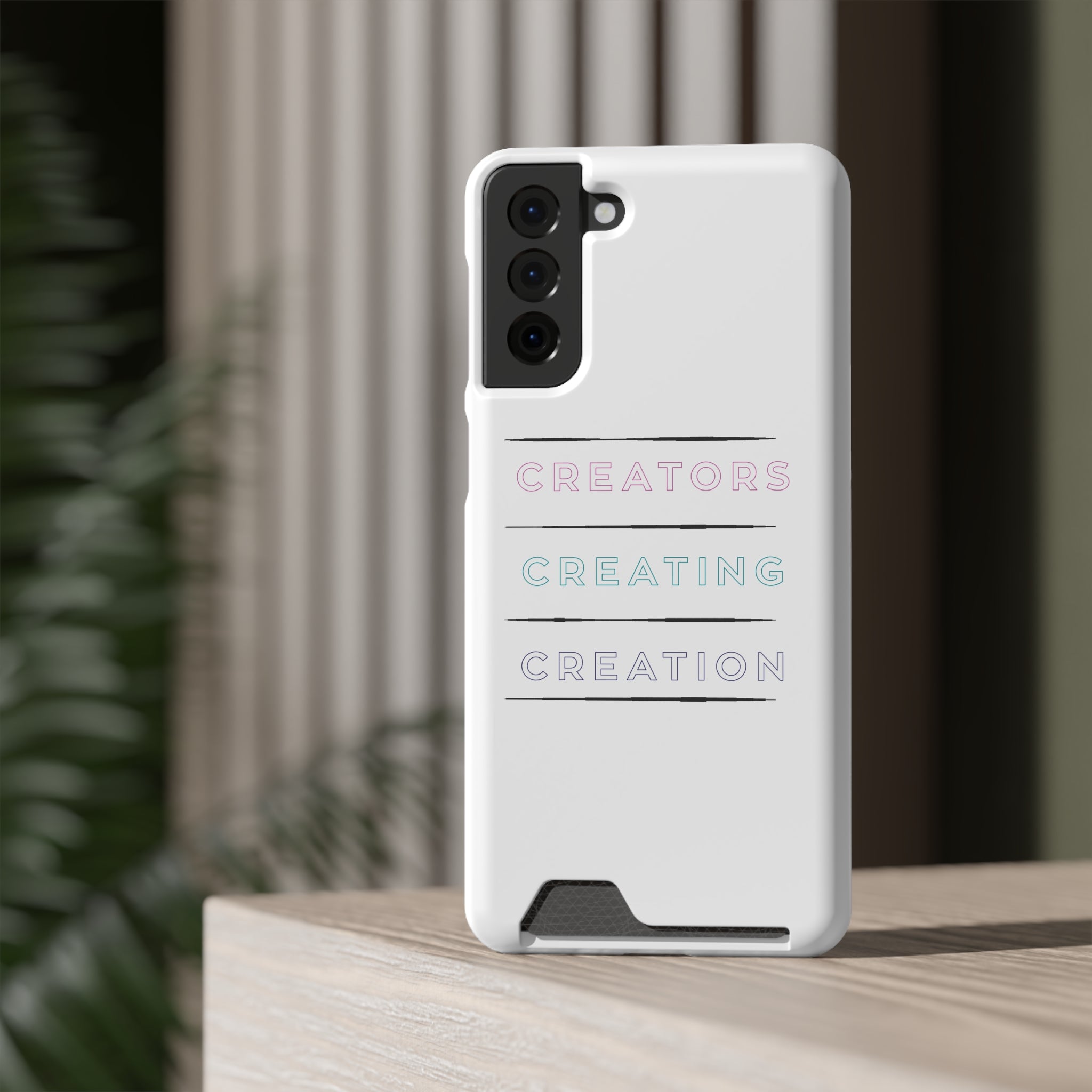 Inspirational Phone Case with Card Holder - Perfect for Creators - Angstrom