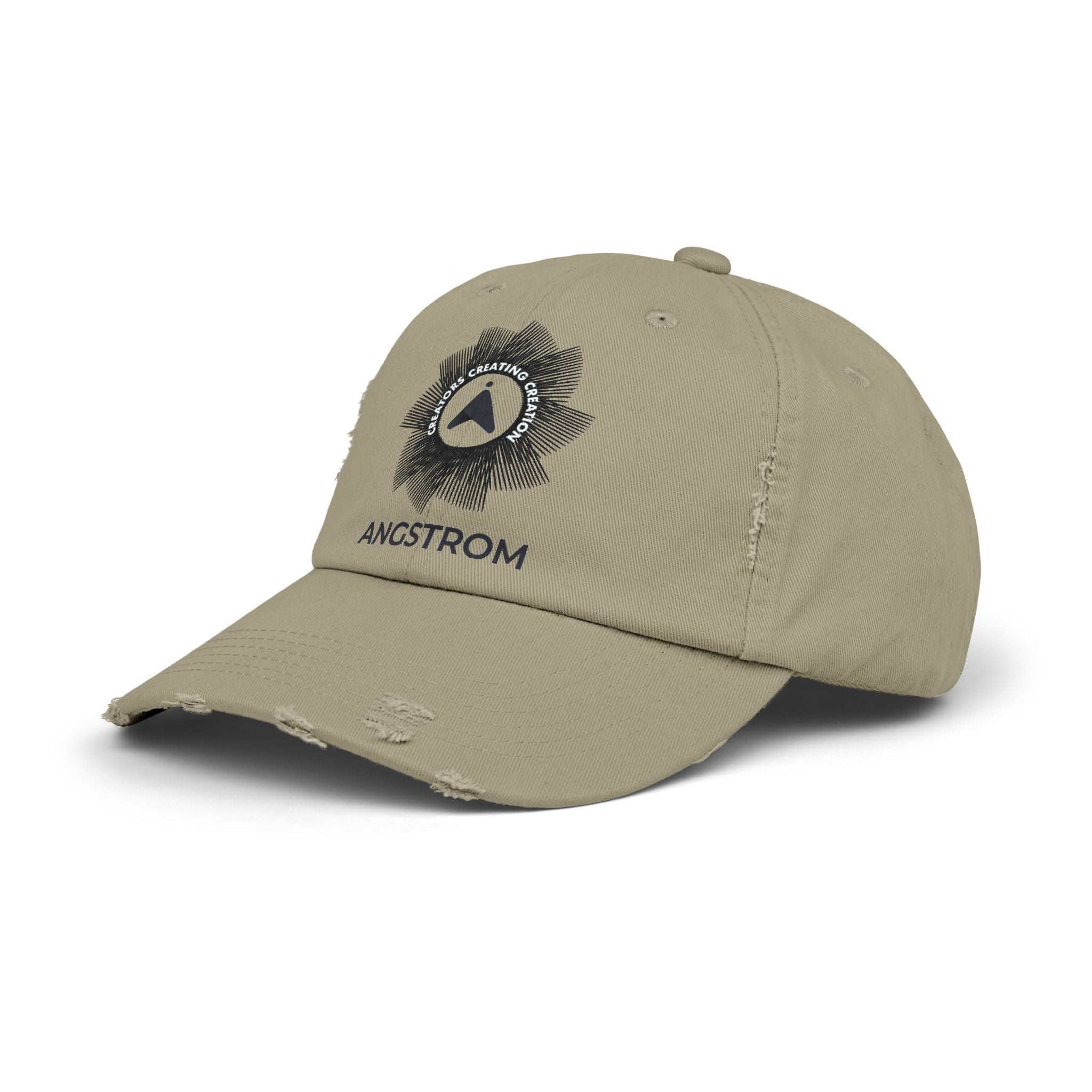 Unisex Distressed Cap - Sunburst 'Creating Joy' Casual Hat - Angstrom