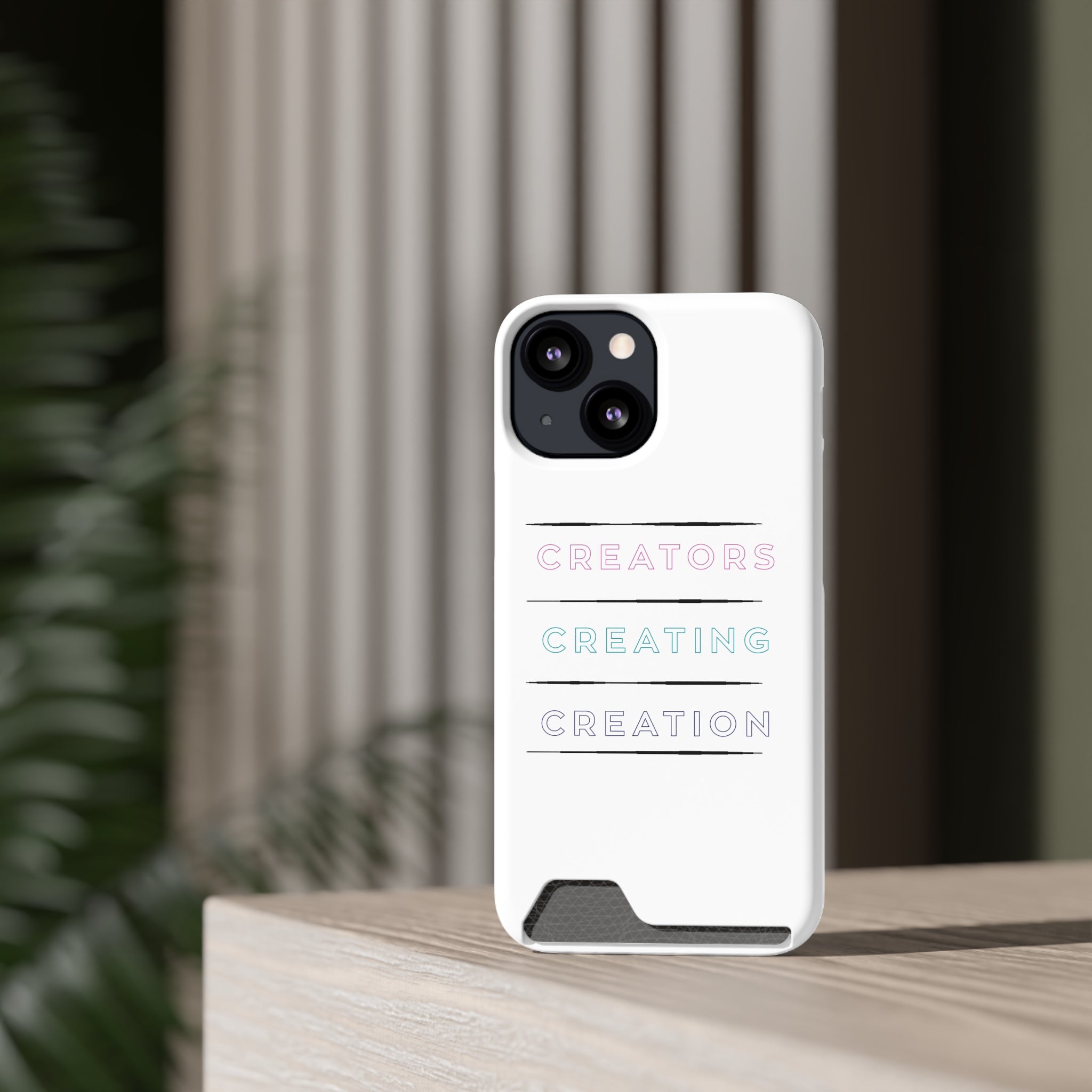 Inspirational Phone Case with Card Holder - Perfect for Creators - Angstrom