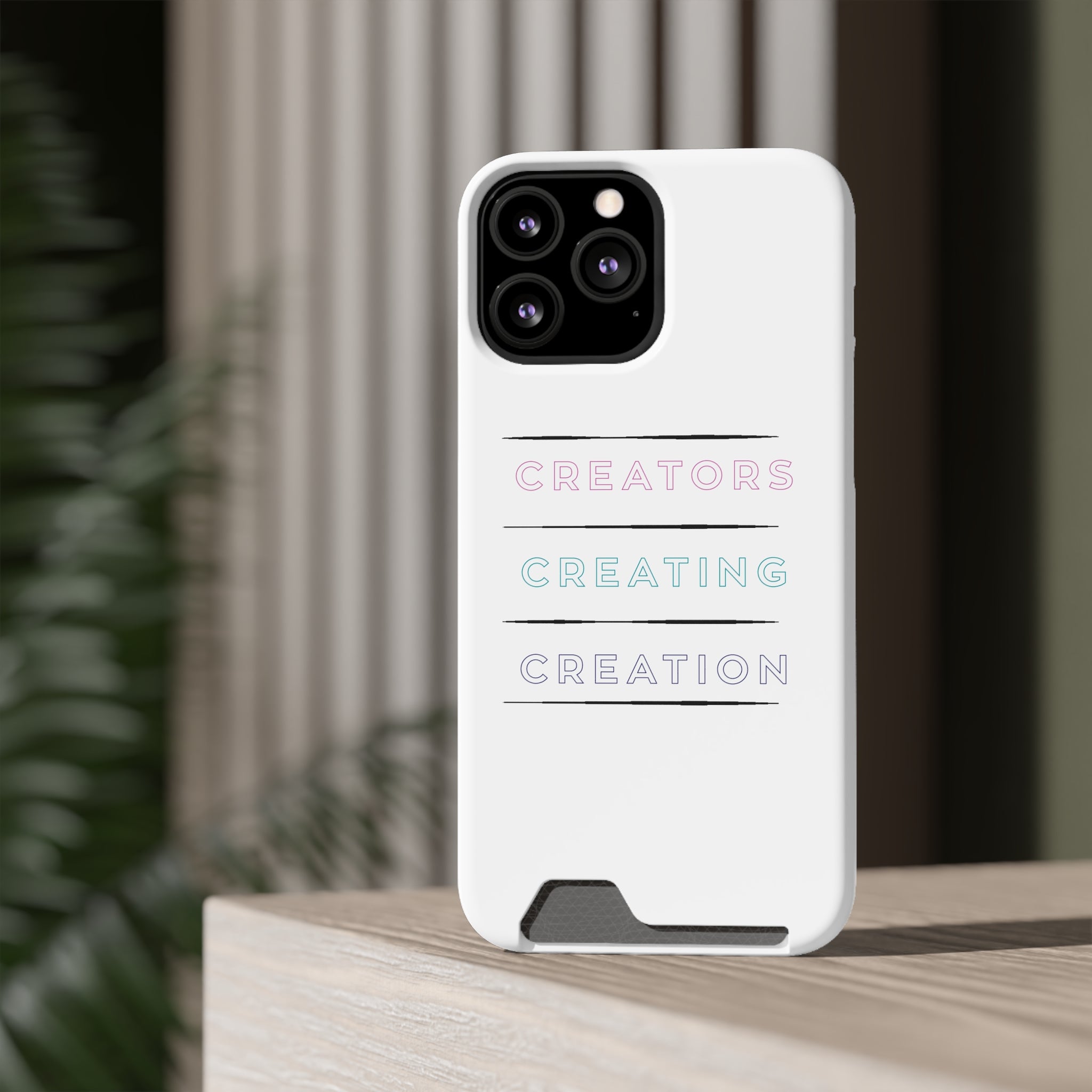 Inspirational Phone Case with Card Holder - Perfect for Creators - Angstrom