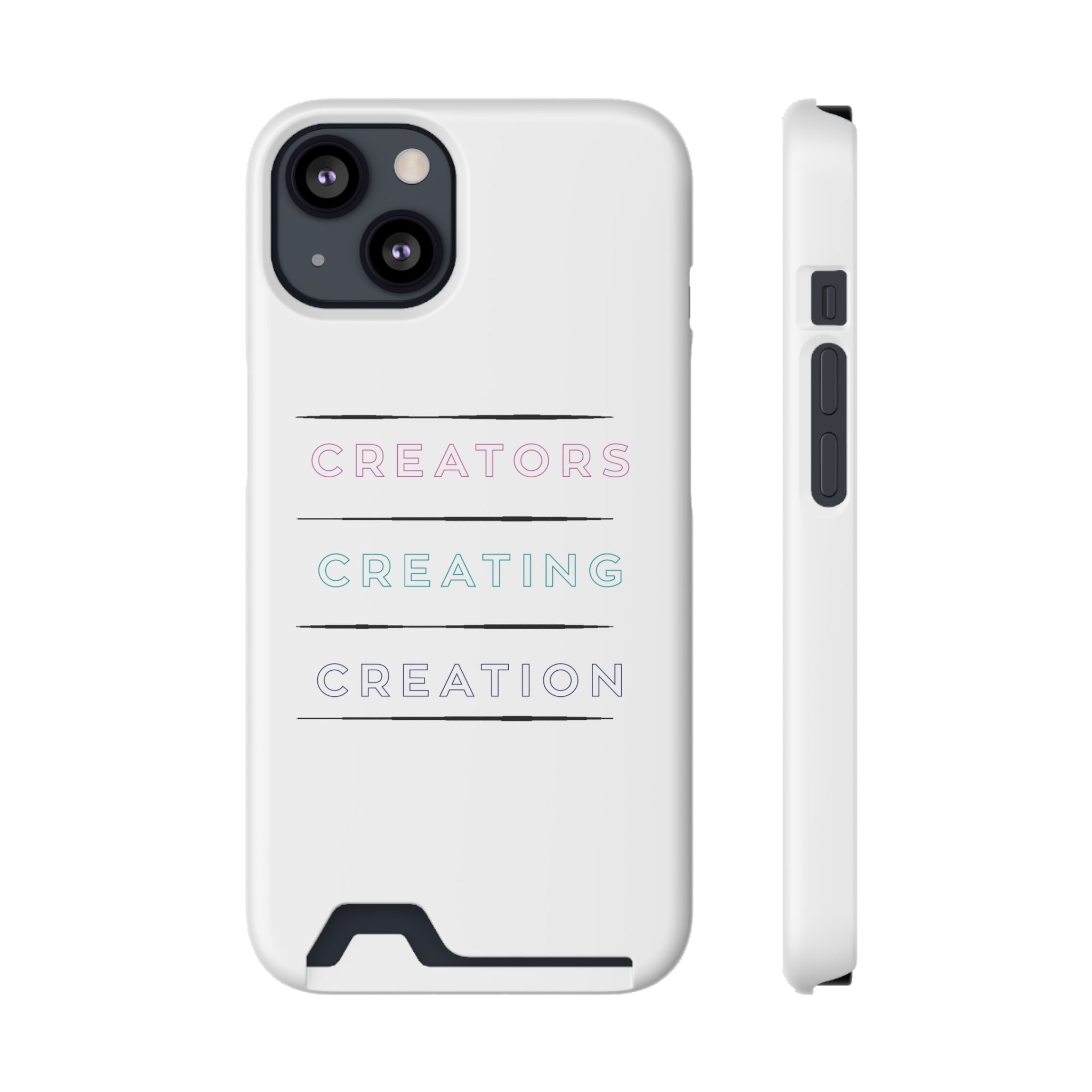 Inspirational Phone Case with Card Holder - Perfect for Creators - Angstrom