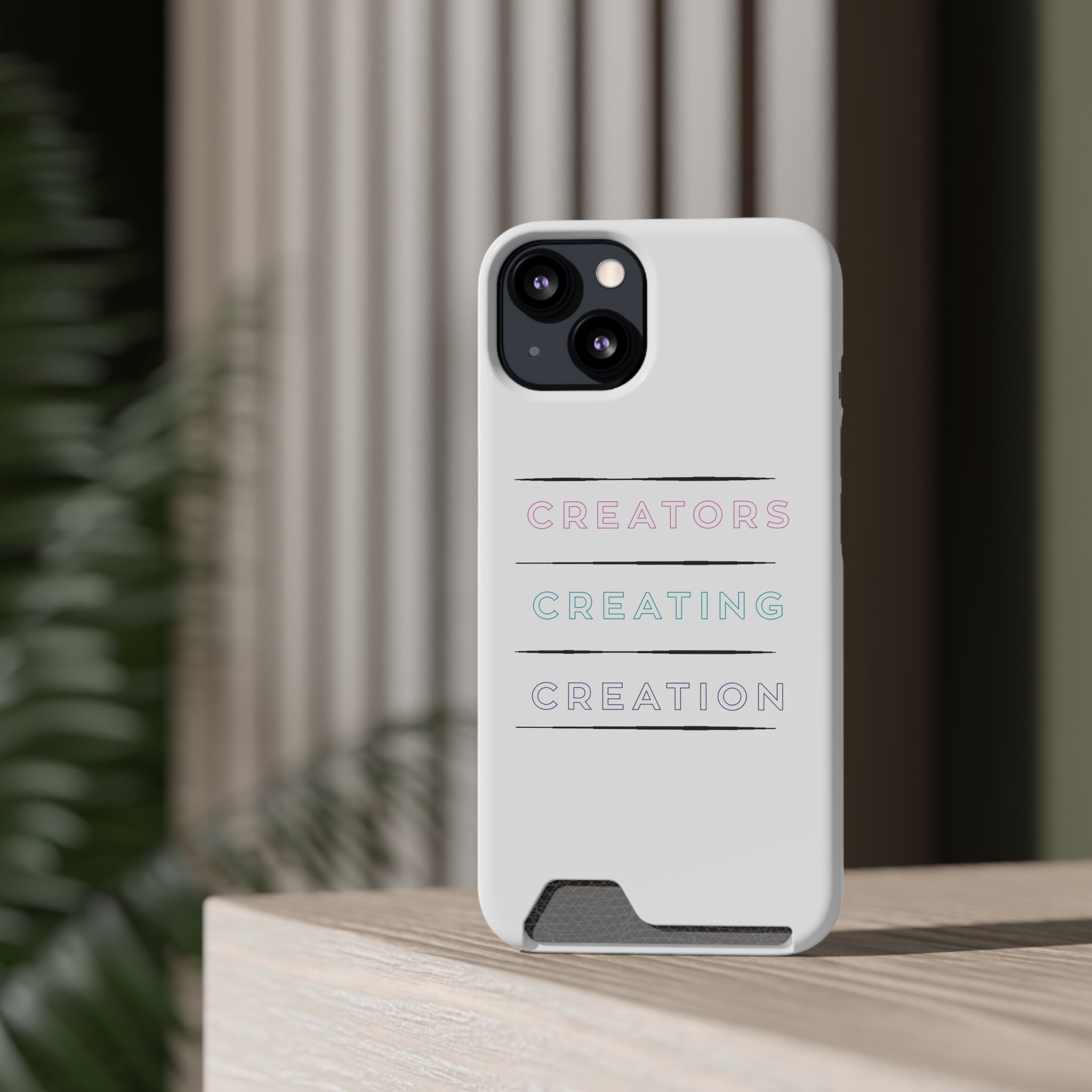 Inspirational Phone Case with Card Holder - Perfect for Creators - Angstrom