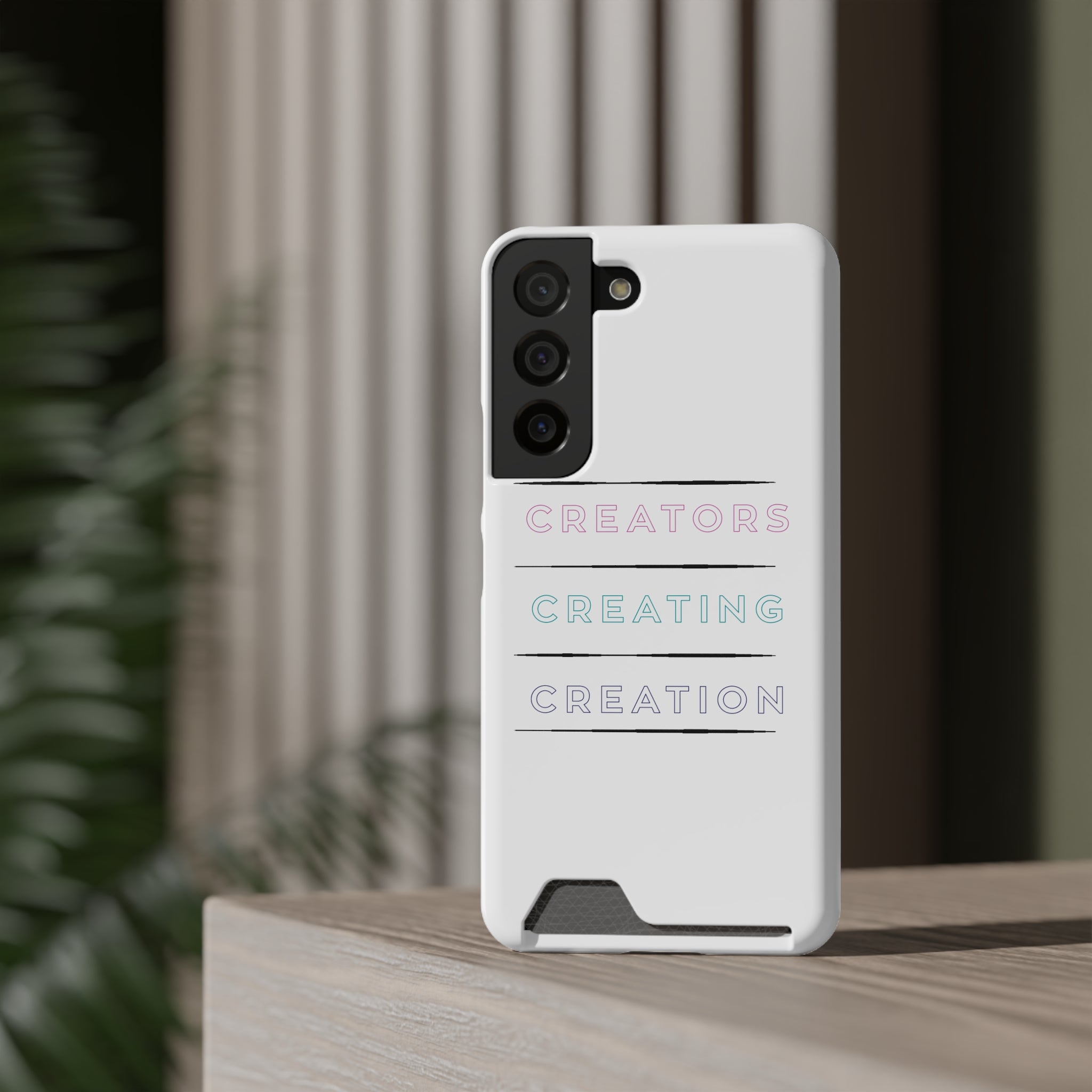 Inspirational Phone Case with Card Holder - Perfect for Creators - Angstrom