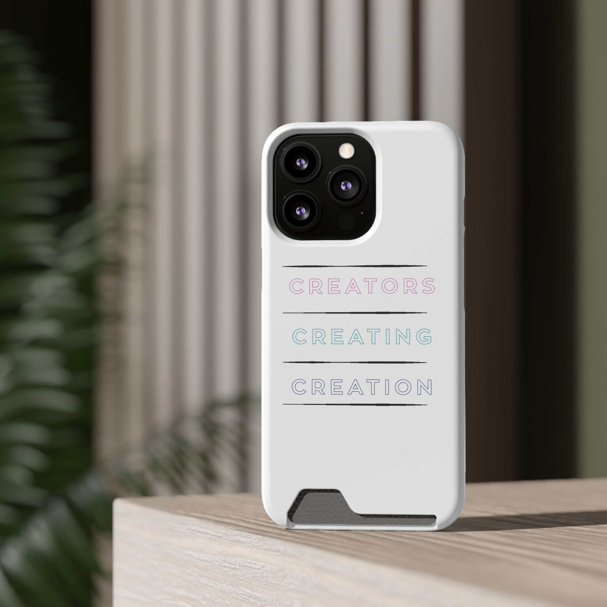 Inspirational Phone Case with Card Holder - Perfect for Creators - Angstrom
