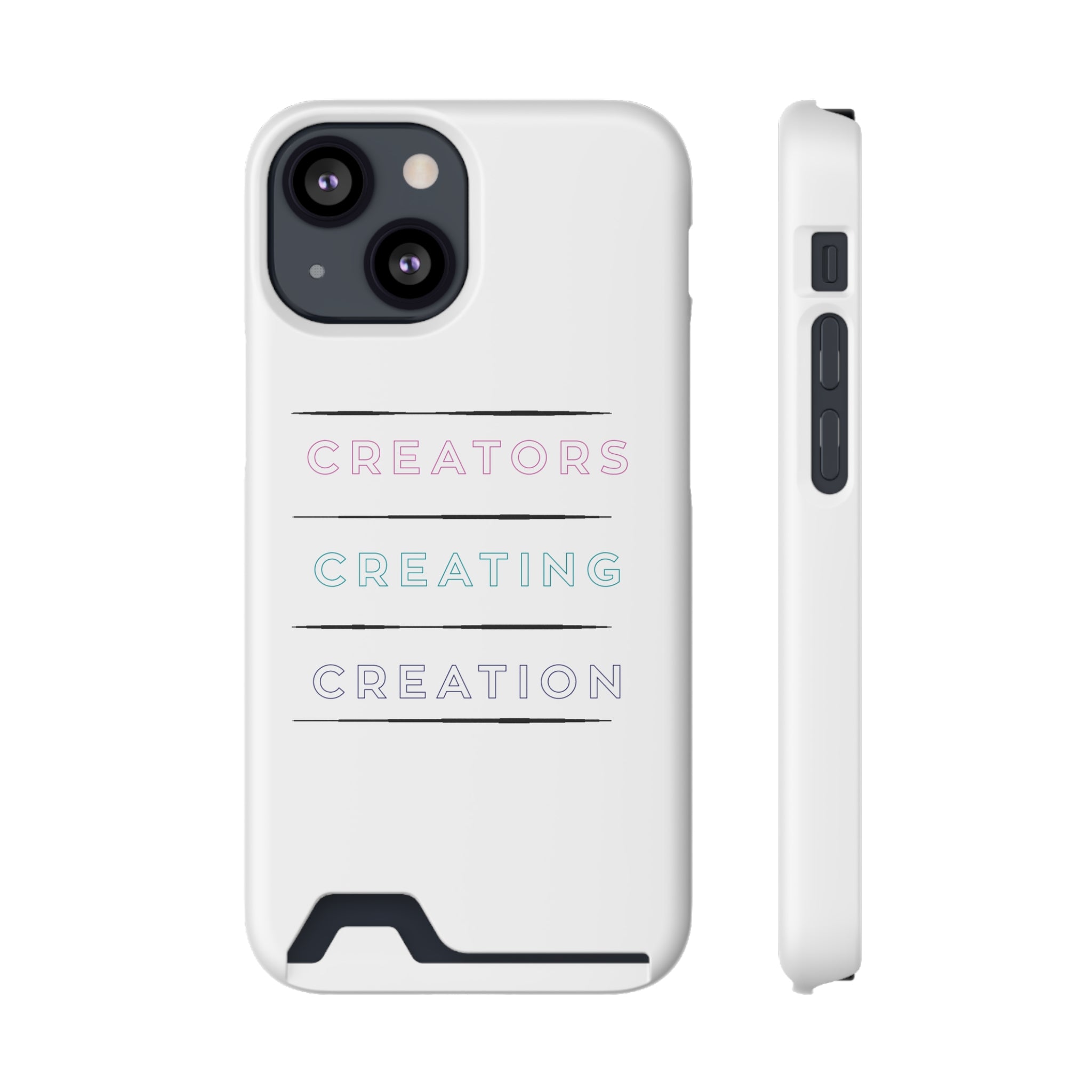 Inspirational Phone Case with Card Holder - Perfect for Creators - Angstrom