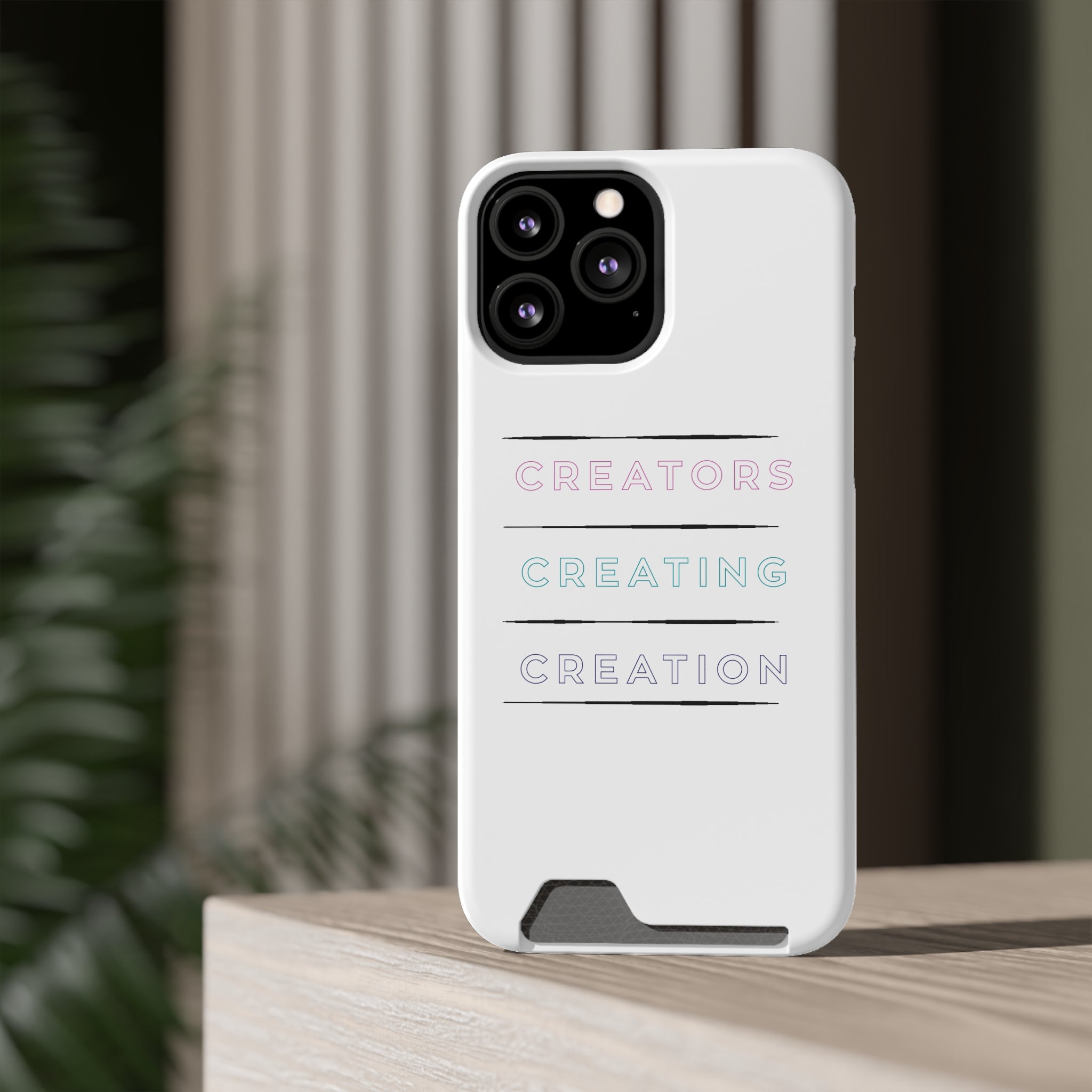 Inspirational Phone Case with Card Holder - Perfect for Creators - Angstrom