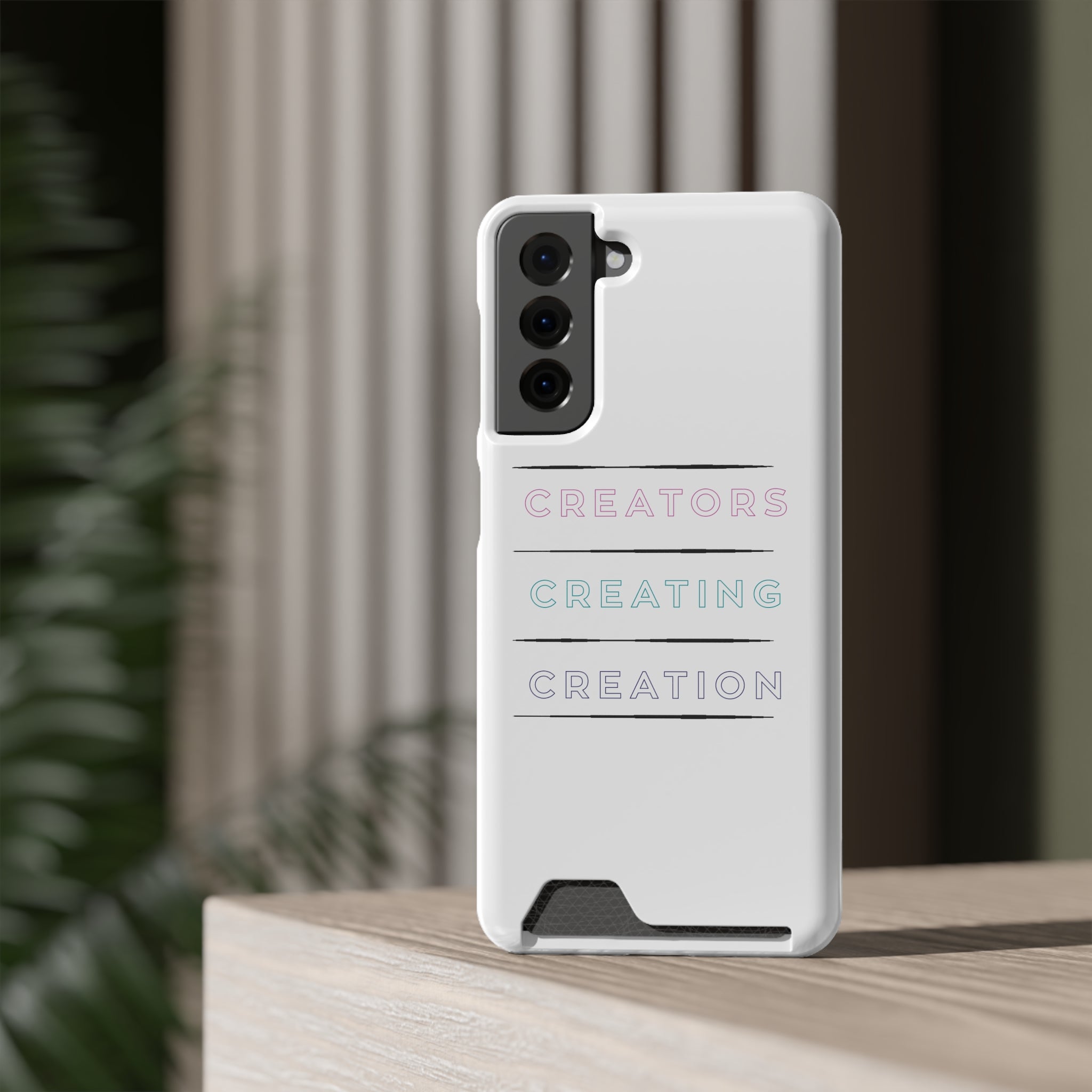 Inspirational Phone Case with Card Holder - Perfect for Creators - Angstrom