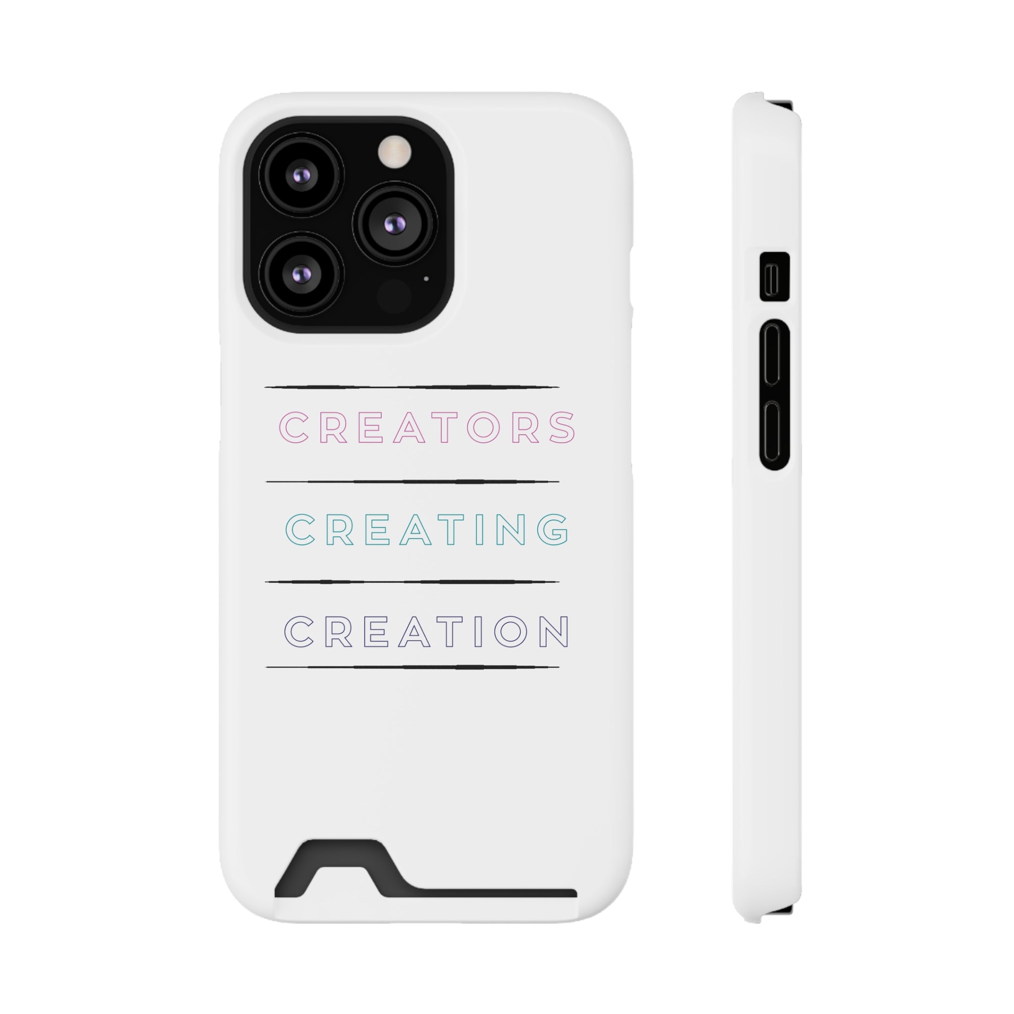 Inspirational Phone Case with Card Holder - Perfect for Creators - Angstrom