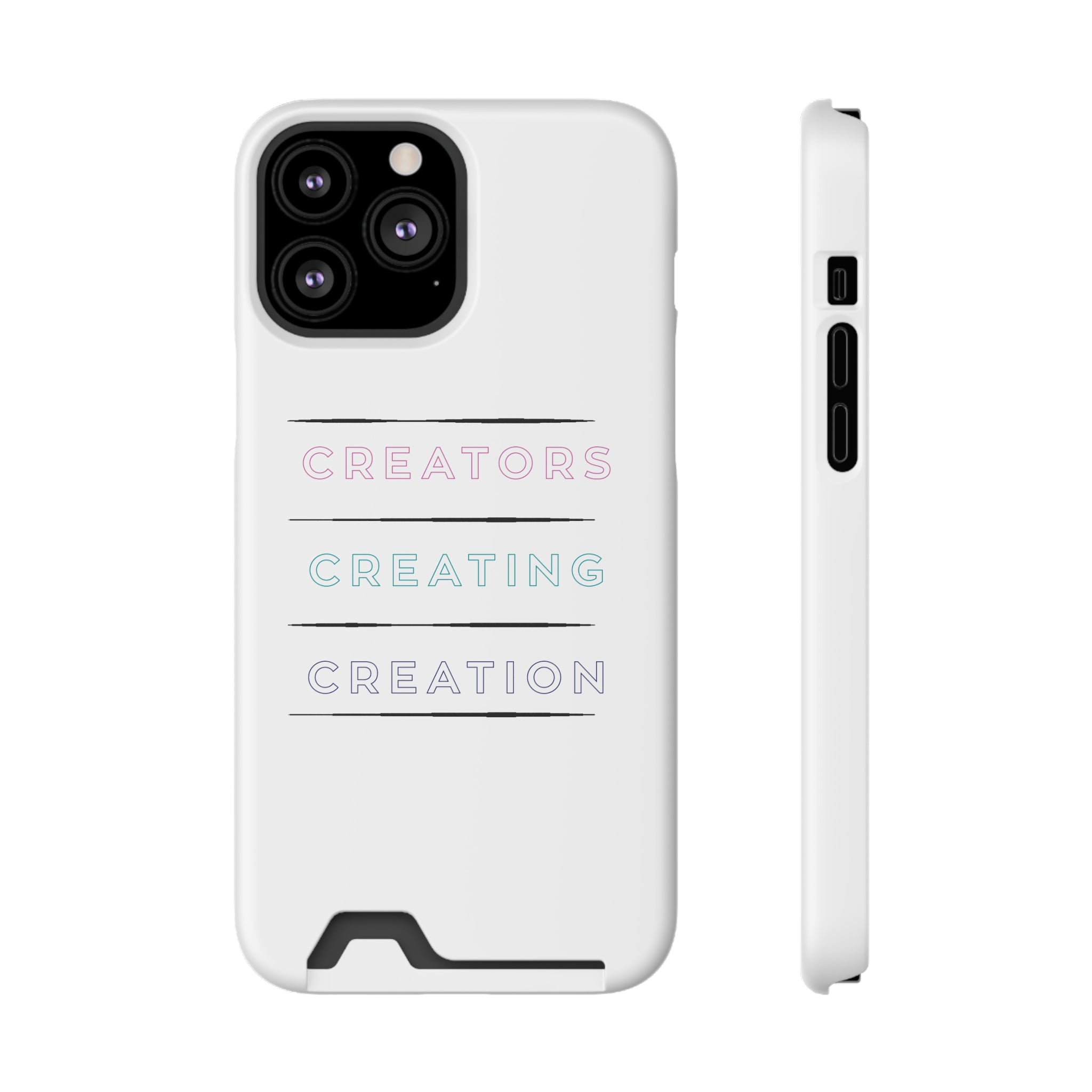 Inspirational Phone Case with Card Holder - Perfect for Creators - Angstrom