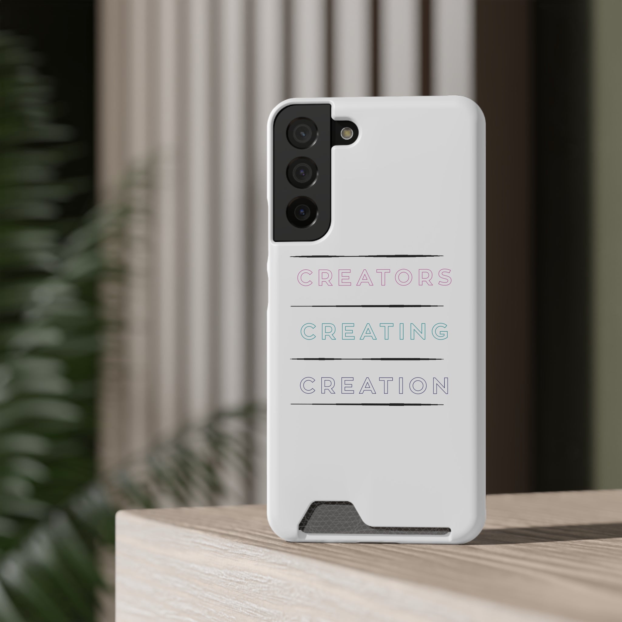 Inspirational Phone Case with Card Holder - Perfect for Creators - Angstrom
