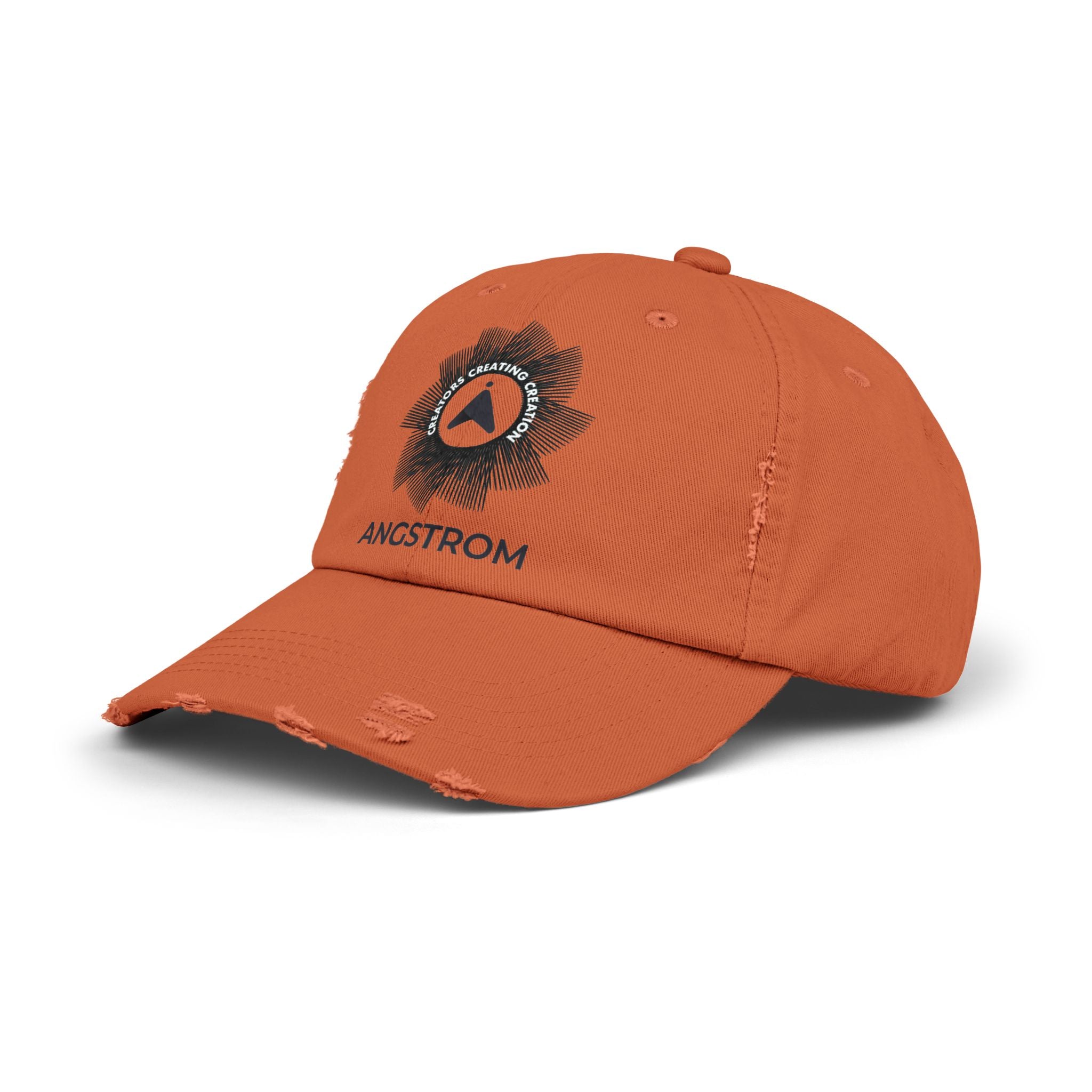 Unisex Distressed Cap - Sunburst 'Creating Joy' Casual Hat - Angstrom