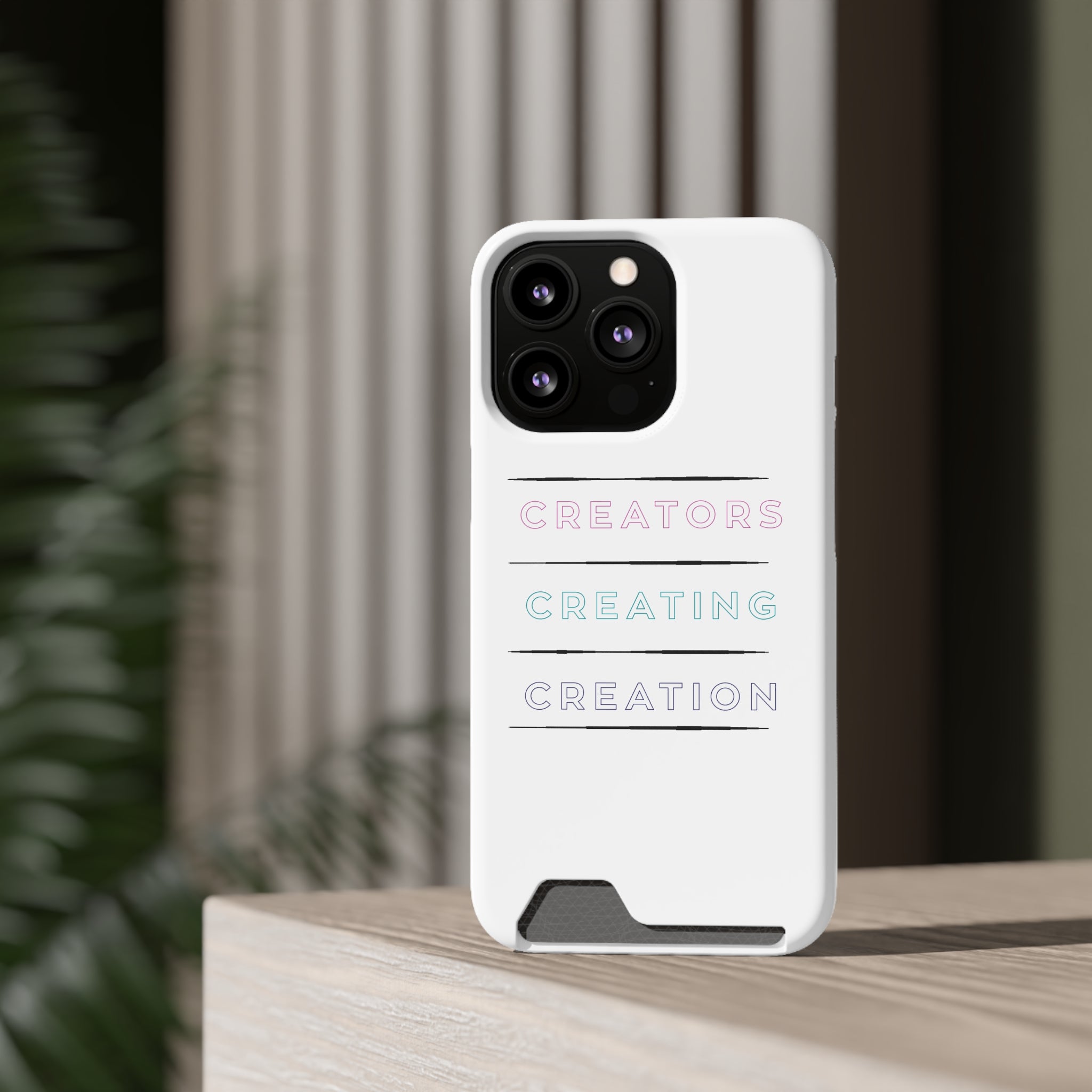 Inspirational Phone Case with Card Holder - Perfect for Creators - Angstrom