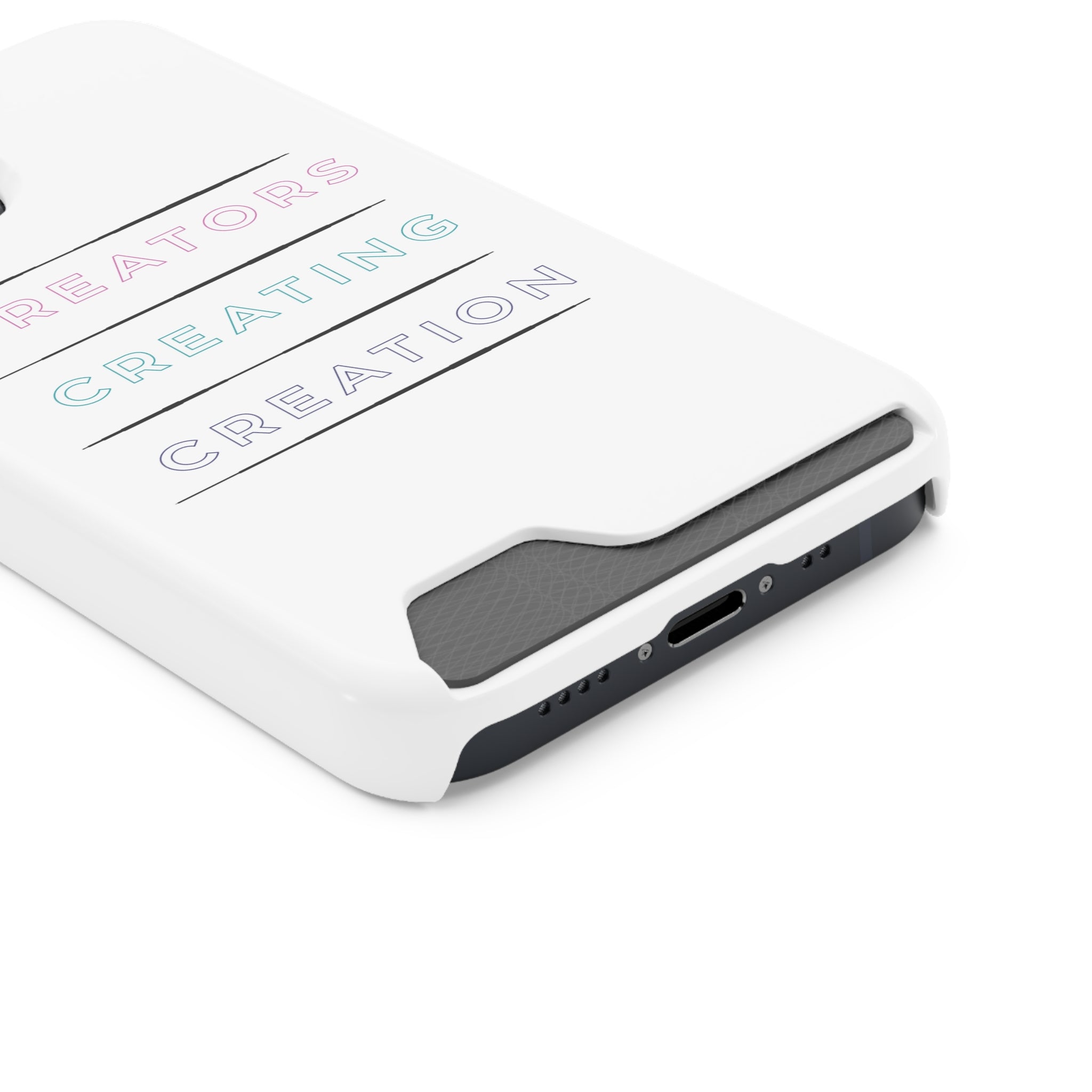 Inspirational Phone Case with Card Holder - Perfect for Creators - Angstrom