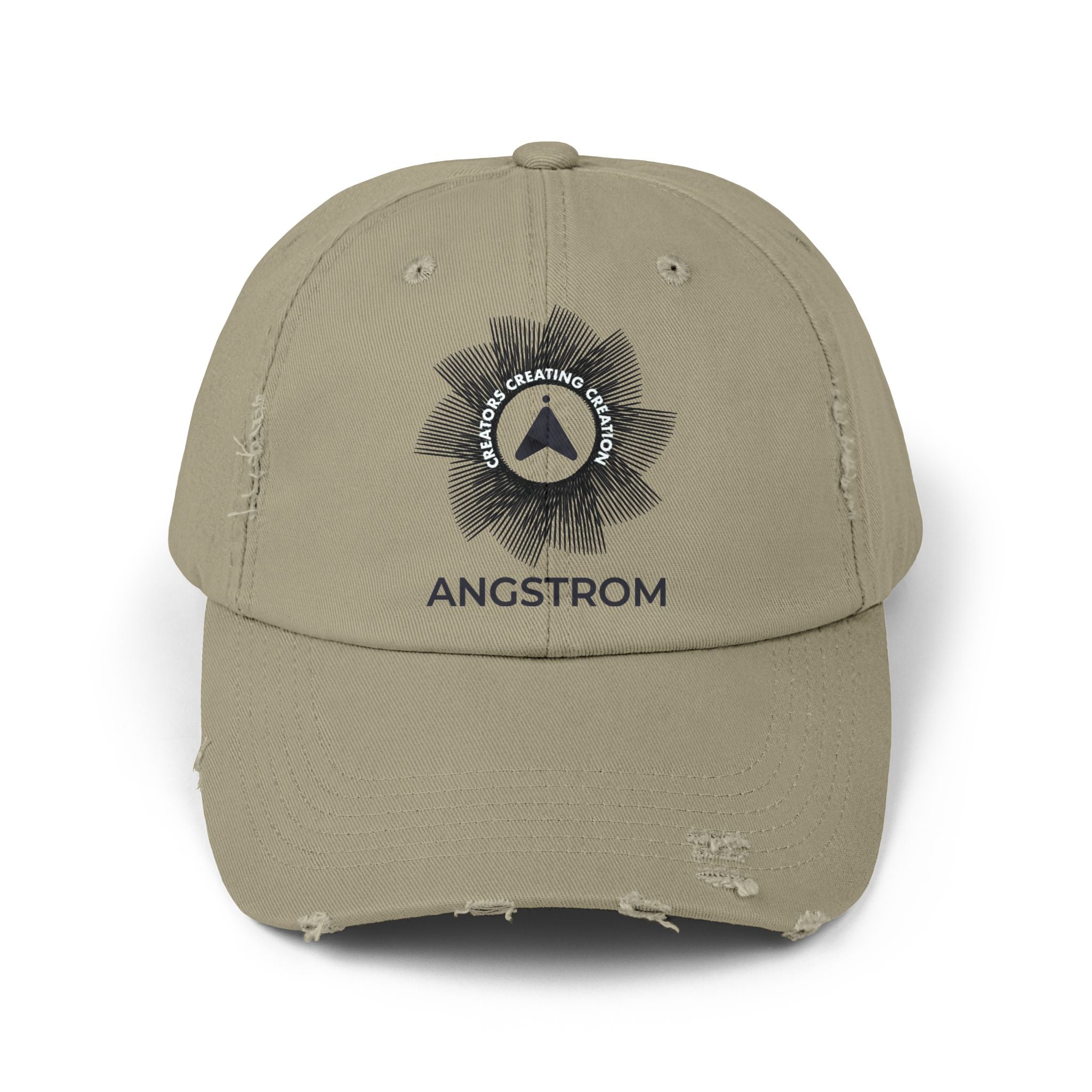 Unisex Distressed Cap - Sunburst 'Creating Joy' Casual Hat - Angstrom