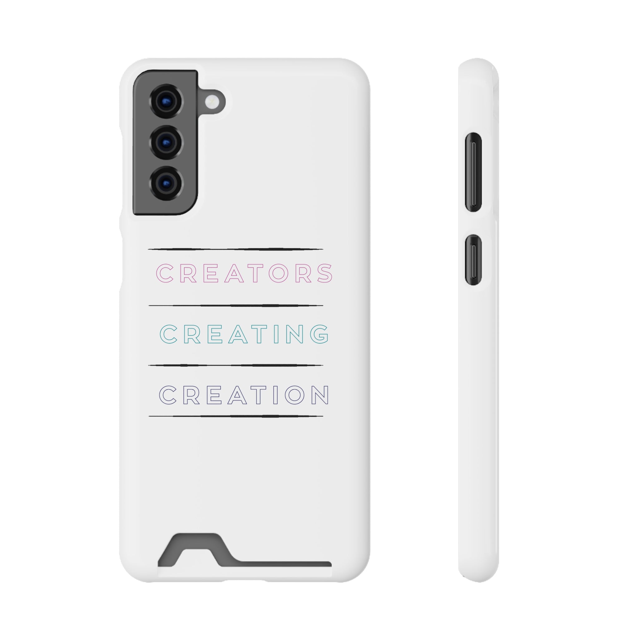 Inspirational Phone Case with Card Holder - Perfect for Creators - Angstrom
