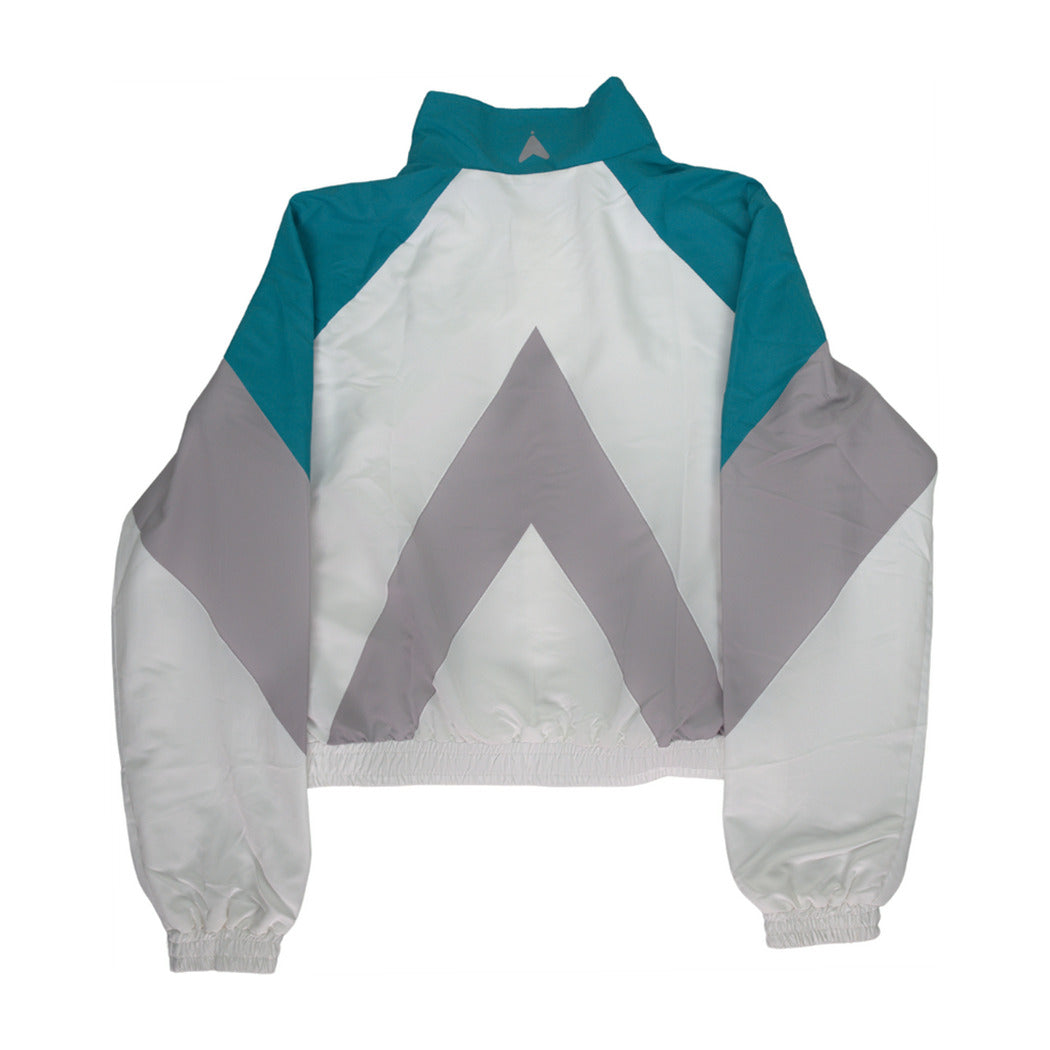 White track jacket, back view