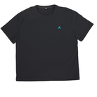 Black cotton t-shirt, front view