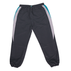 Black track pants, back view