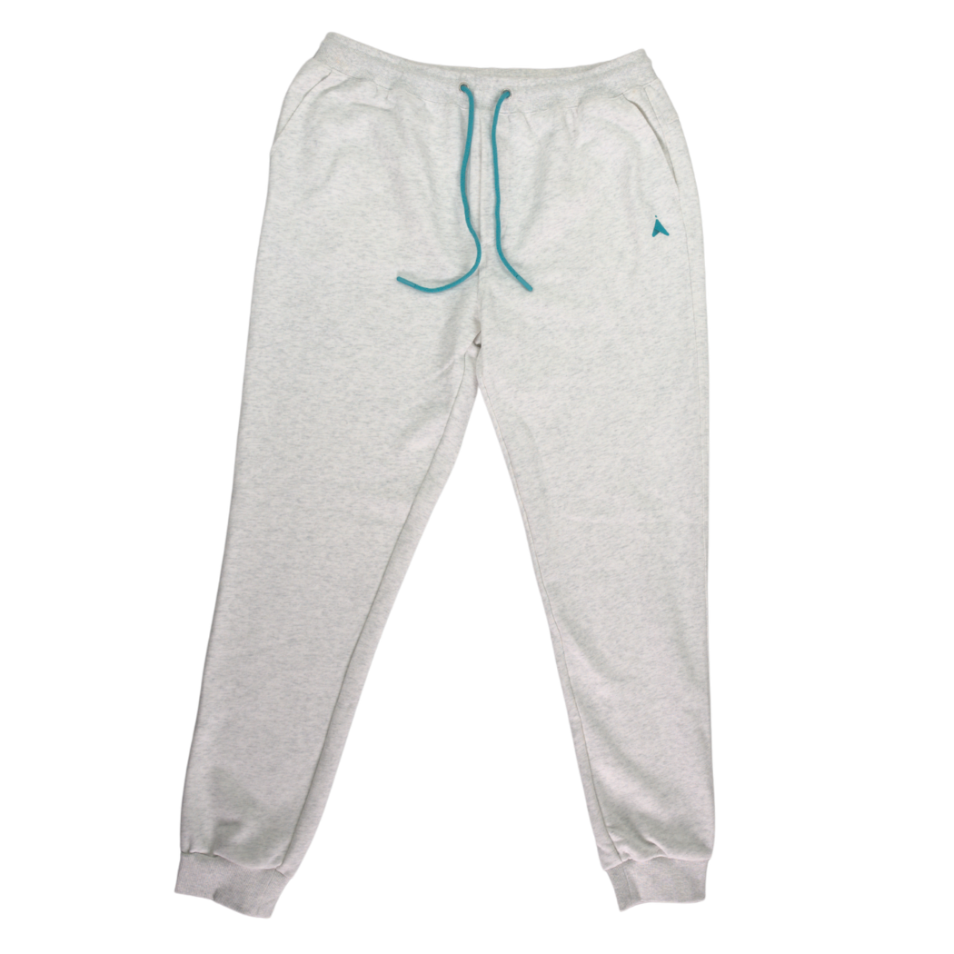 Gray sweatpants, front view