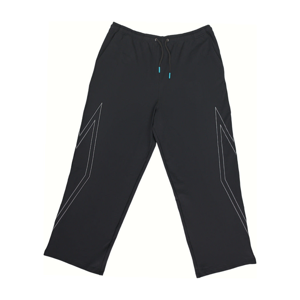 Black signature sweatpants, front view