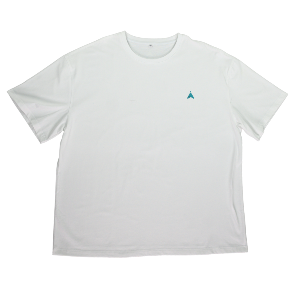White cotton t-shirt, front view